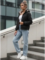 Dámská přechodná prošívaná bunda s kapucí černá FashionStreet TY5618