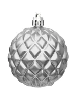 DEKORATIVNÍ PLASTOVÁ CETKA 6CM SADA 35 KS STŘÍBRNÁ