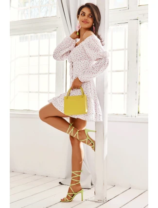 Dámské Sandály Vázané Na Vysokém Podpatku Zelená Meya