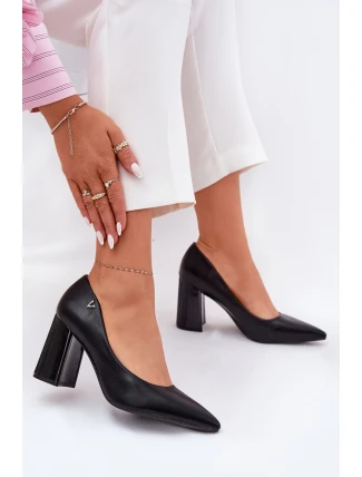 Elegantní Lodičky Na Podpatku Černé Vinceza 62220