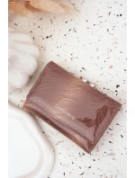 Lakovaný dámský peněženka s drobinky béžová Cermina