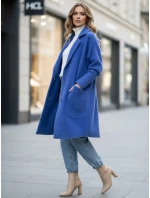 Dámský alpakový kabát RITA II modrý FashionStreet NY0627