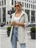 Dámská přechodná bunda parka béžová FashionStreet TY5557