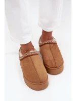 Nízké dámské sněhule s výšivkou na platformě Camel Taliah Nízké dámské sněhule s výšivkou na platformě Camel Taliah