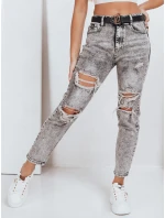Dámské push up džíny s dírami šedé FashionStreet UY2780 Dámské push up džíny s dírami šedé FashionStreet UY2780