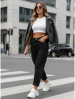 Dámské džíny mom fit s vysokým pasem černé FashionStreet UY2903