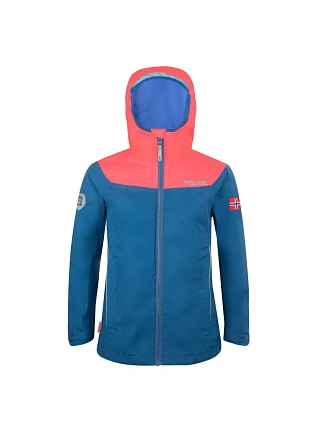 Dívčí bunda do deště Trollkids Bergen midnight blue/coral (611-138) Dívčí bunda do deště Trollkids Bergen midnight blue/coral (611-138)