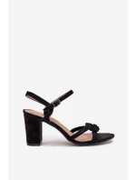 Dámské sandály na podpatku černé Mavira