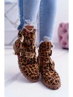 Dámské Kotníkové Boty Lu Boo Semišové s vykrojením Leopard Rock Girl Dámské Kotníkové Boty Lu Boo Semišové s vykrojením Leopard Rock Girl