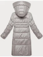 Šedá dámská zimní bunda s kontrastní podšívkou Glakate (LU-238152#)
