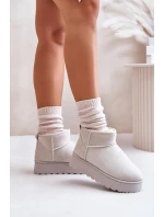 Dámské Sněhule Na Platformě Zateplené Kožíškem Světle Šedé Xamella