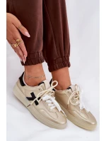 Nízké dámské sportovní boty zlaté Zelevelis Nízké dámské sportovní boty zlaté Zelevelis