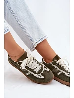 Dámské tenisky s krajkou zelené Ilrene