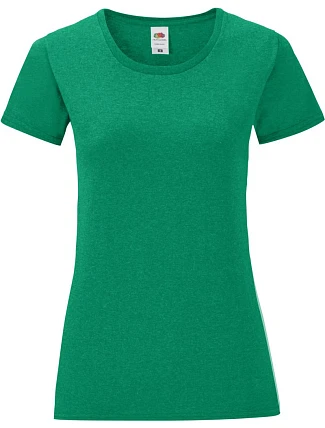 Fruit of the Loom Lady-Fit Iconic 150 T Dámské tričko 16.1432 heather green Fruit of the Loom Lady-Fit Iconic 150 T Dámské tričko 16.1432 heather green