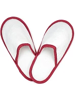 The One Towelling Slippers Froté pantofle 48.1026 white/burgundy