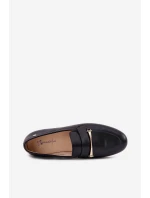 Kožené Polobotky Mokasiny Dámské Maciejka K6809-01 Černé