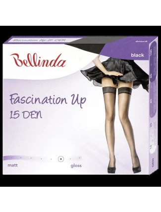 Samodržící punčochy FASCINATION UP 15 DEN - BELLINDA - černá