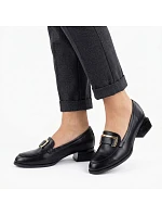 Dámské polobotky v černém bloku M. DASZYŃSKI SA267-2