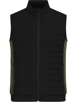 Daiber JN 1864 Pánská vesta s podšívkou 02.1864 black/olive melange Daiber JN 1864 Pánská vesta s podšívkou 02.1864 black/olive melange