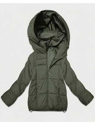 Prošívaná dámská přechodová bunda v barvě khaki (B6118/B6119-11) Prošívaná dámská přechodová bunda v barvě khaki (B6118/B6119-11)