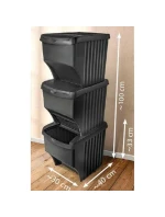 KOŠ 22 L SADA 3 KS ANTRACITOVÝ