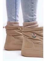 Dámské nazouvací sněhule na platformě Bežová Gattea