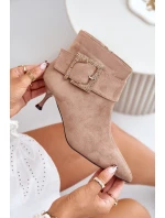 Dámské Boty Na Podpatku S Dekorativní Sponou Béžové Nirilis Dámské Boty Na Podpatku S Dekorativní Sponou Béžové Nirilis