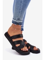 Dámské Pantofle Na Suchý Zip Vinceza 17401 Černé