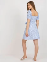 LK SK 509002 šaty.03P bílá a modrá LK SK 509002 šaty.03P bílá a modrá