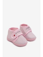 Dětské bačkory na suchý zip s proužky – světle růžové Lavelle Dětské bačkory na suchý zip s proužky – světle růžové Lavelle
