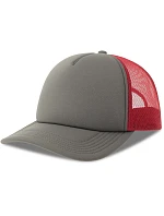 Atlantis Headwear Rapper-S 5 panelová Trucker kšiltovka 33.0262 dark grey/burgundy