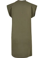 Build your Brand BY 101 Tričkové šaty se stojáčkem 56.0101 olive