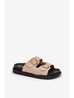 Dámské Sandály Na Platformě S Přezkami Béžové Simbes Dámské Sandály Na Platformě S Přezkami Béžové Simbes