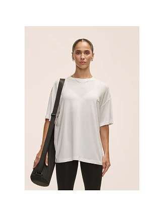 Dámské tričko Casall Oversized Cotton Blend Tee, bílé Dámské tričko Casall Oversized Cotton Blend Tee, bílé