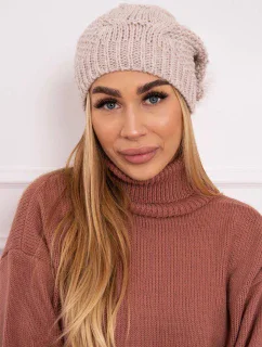 Fleecová čepice Carolina K243 béžová