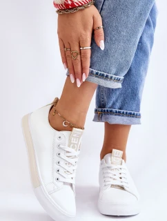 Dámské Tenisky Klasické Bílo-Béžove Ville