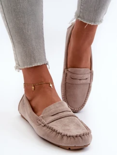 Dámské Mokasíny Z Ekologického Zamsu Světle Béžové Rerceria