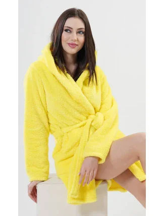 Dámský župan krátký s kapucí Citron Dámský župan krátký s kapucí Citron
