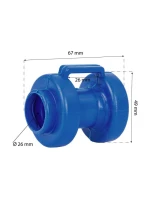 TRAMPOLÍNOVÁ TYČ HŘIBOVITÁ ČEPICE MODRÁ 1KS