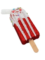 ZMRZLINOVÁ DEKORACE ZÁVĚSNÁ CETKA 3KS ČERVENÁ