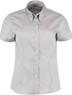 Kustom Kit KK 701 (26-28) Halenka Oxford s krátkým rukávem 43.701X silver grey
