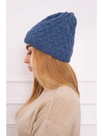 K204 džínová fleecová čepice s kšiltem K204 džínová fleecová čepice s kšiltem