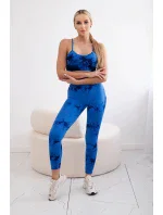 Fitness set top s nastavitelnými ramínky + push up legíny chrpově modrá Fitness set top s nastavitelnými ramínky + push up legíny chrpově modrá