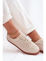 Dámské tenisky z látky Big Star TT274358 Béžové