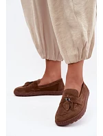 Mokasyny Barefoot z přírodního semiše Zazoo 10220 hnědé Mokasyny Barefoot z přírodního semiše Zazoo 10220 hnědé