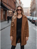 Dámský zimní kabát teddy fur brown FashionStreet NY0752z