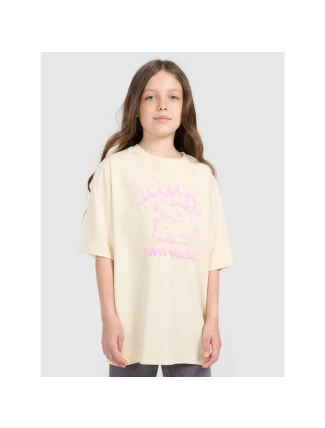 Dívčí tričko oversize s potiskem 4F 4FJRAW25TTSHF3197-12S