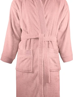 The One Towelling Bathrobe hooded Župan s kapucí 48.1021 salmon