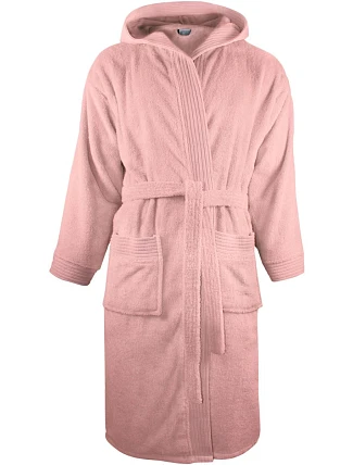 The One Towelling Bathrobe hooded Župan s kapucí 48.1021 salmon