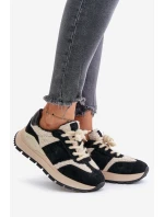 Zateplené dámské kožené sneakersy Big Star OO274A318 HI-POLY SYSTEM černé